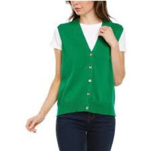 Minnie Rose Cotton/Cashmere Vest Size Small